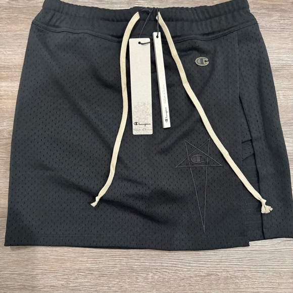 Rick Owens X Champion Eco Mesh Toga Skirt Black - Picture 4 of 9